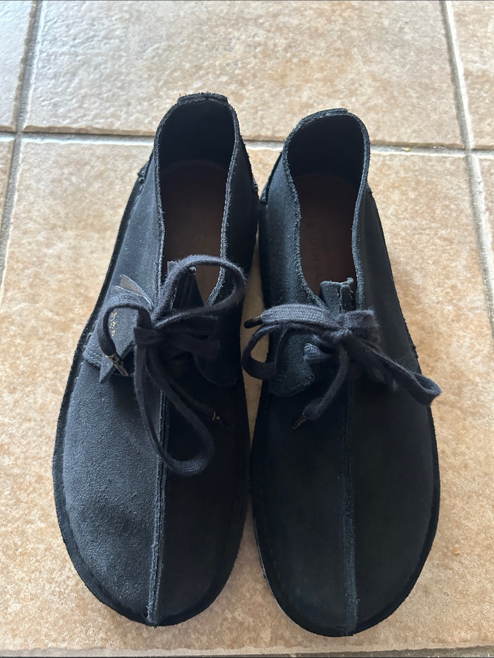Clarks Originals Desert Trek Black Suede Shoes| Men US 7.5